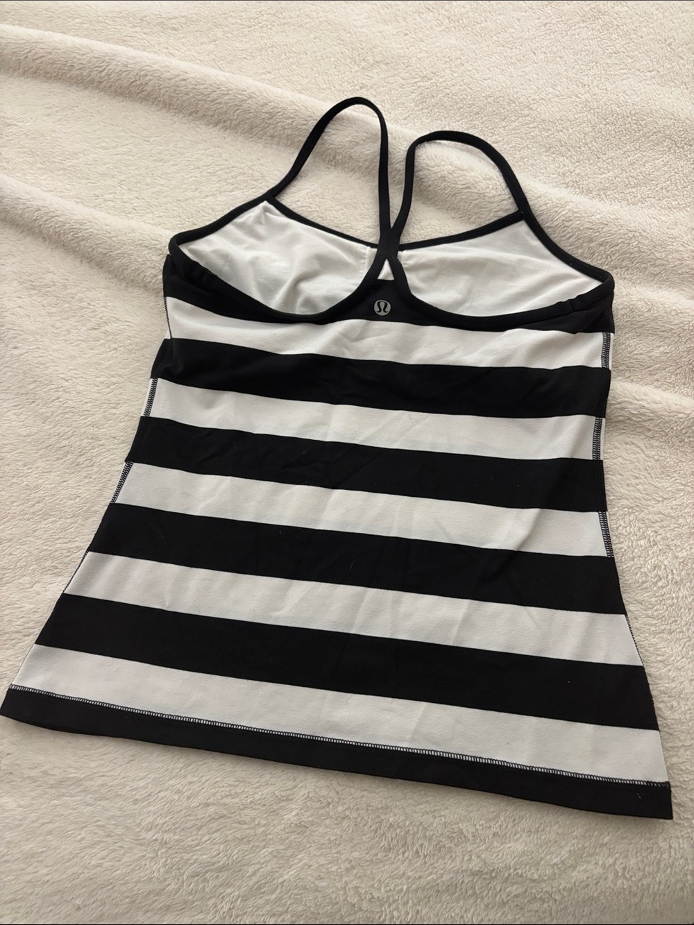 lululemon athletica Black & White Striped Camisole Tank